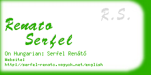 renato serfel business card