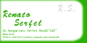 renato serfel business card